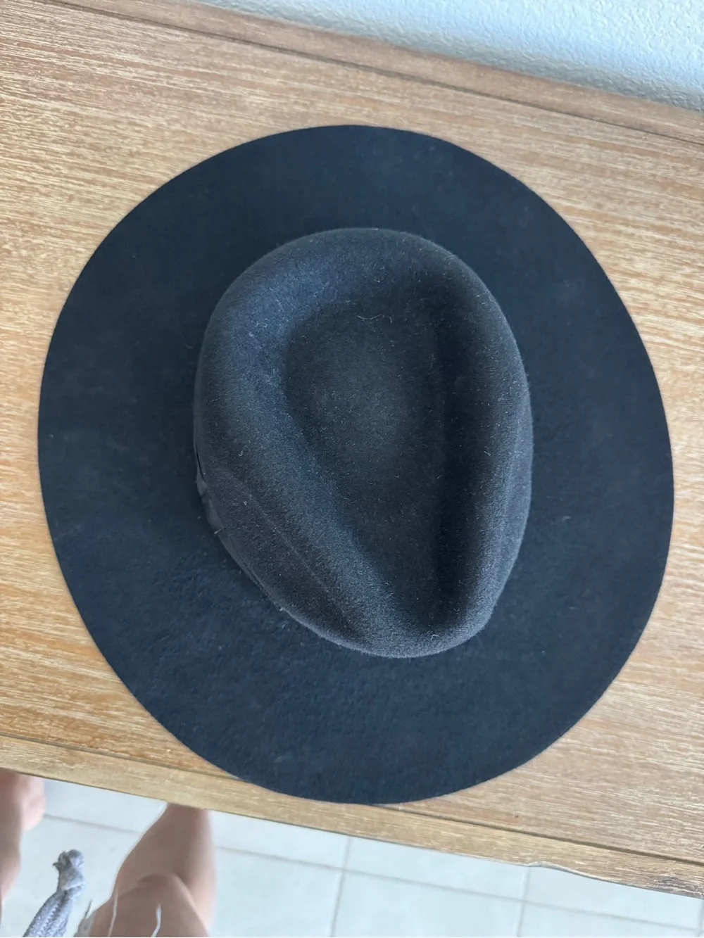 Urban Outfitters 100% Wool Flat Brim Hat